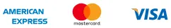 Visa, Mastercard and American Express accepted